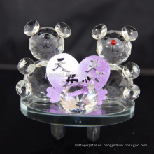 Decoración romántica Regalo de San Valentín Crystal Teddy Bear